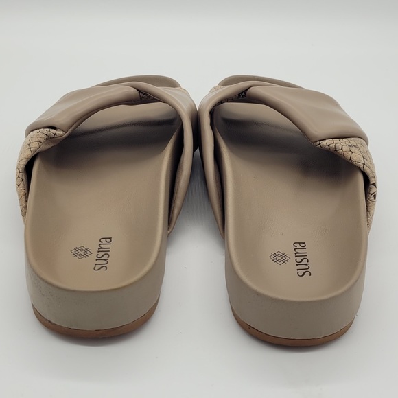 NWOB Susina Women’s Jasmin Wrapped Slides Slip Ons Sandals Tan Snake Print Sz 7 - Picture 7 of 10